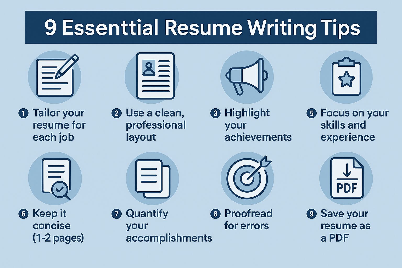 Resume Layout Infographic - Resume Writing Tips 2025